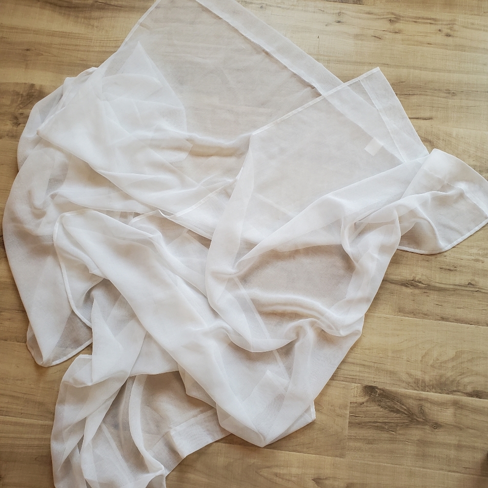 94 inch White Sheer Curtains Set of 2